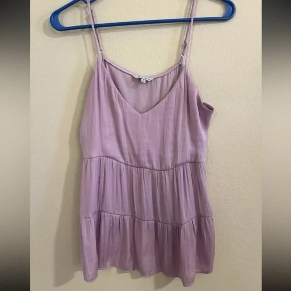 Naked Zebra Purple Tiered Camisole Top